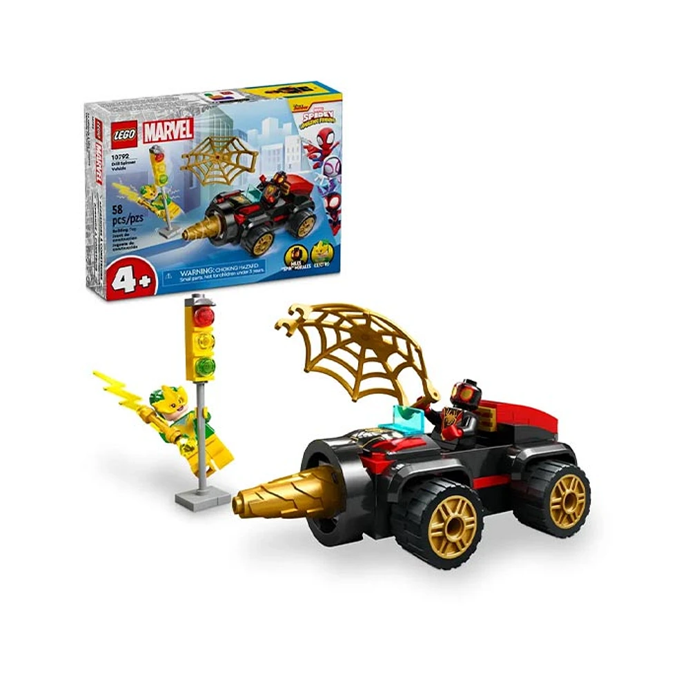 LEGO Spiderman Drill Spinner Vehicle – 58 Pieces