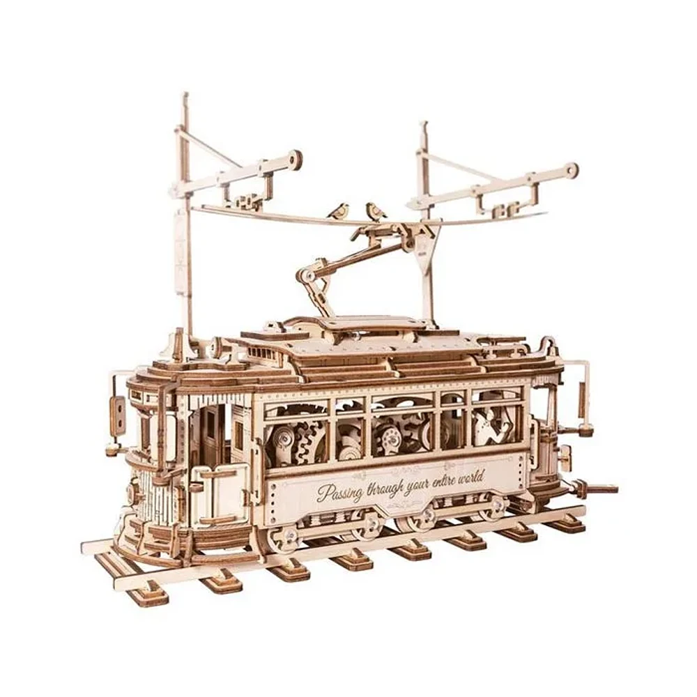 Robotime 3D Wooden Puzzle Classic City Tram