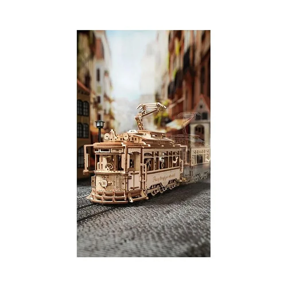 Robotime 3D Wooden Puzzle Classic City Tram