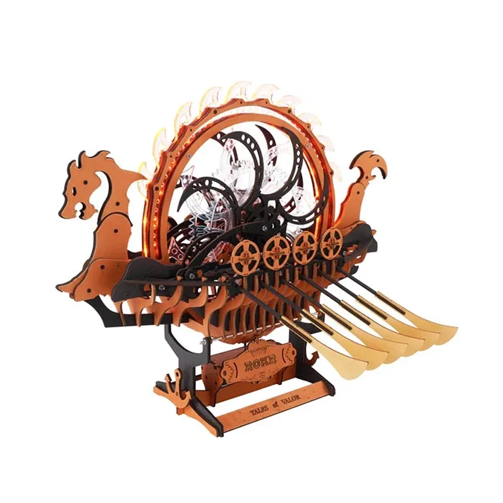 3D Wooden Puzzle Dragon Boat