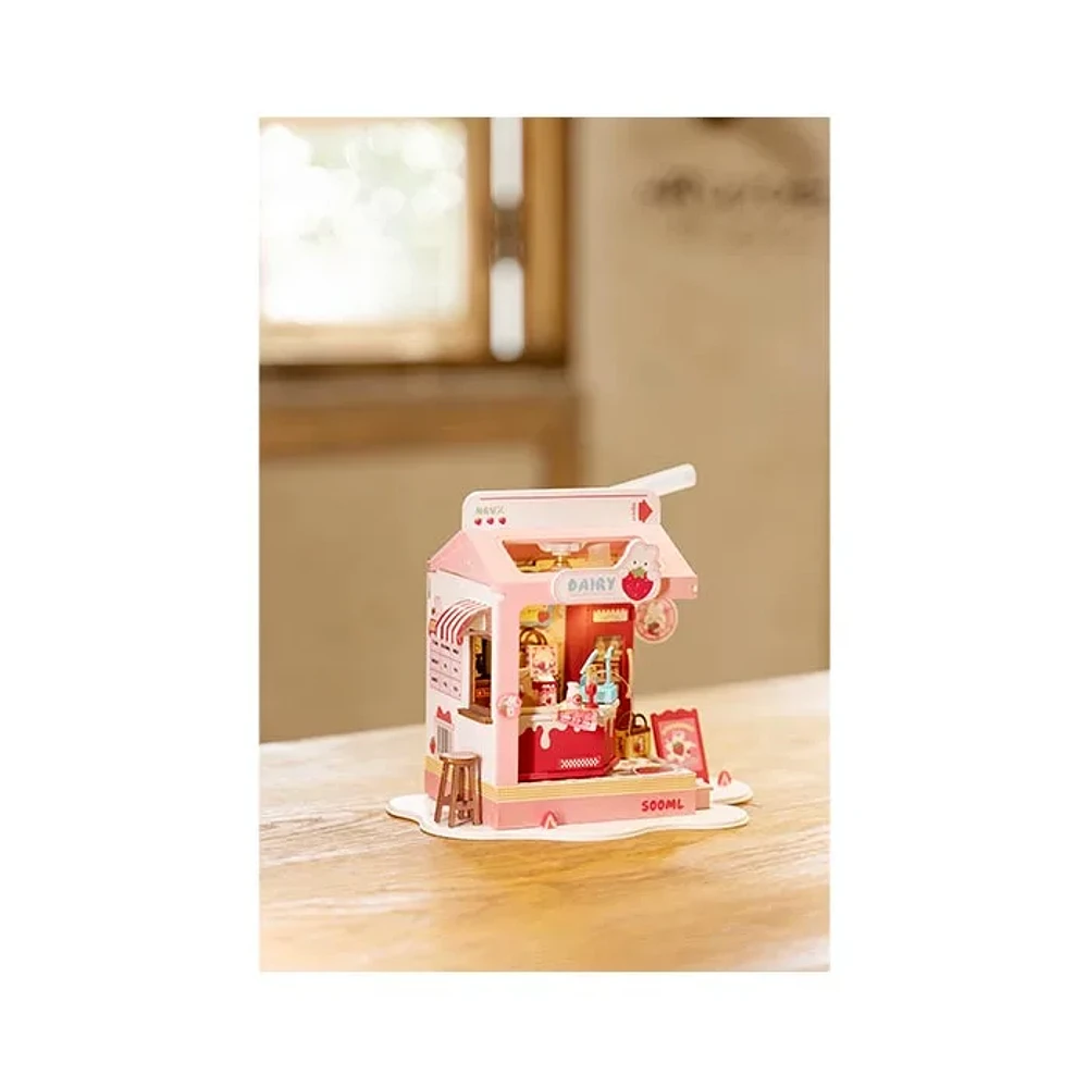 Robotime 3D Wooden Puzzle Strawberry Milk Box