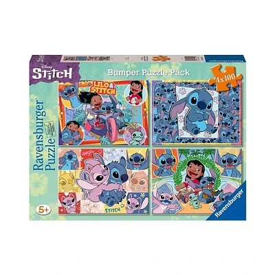 Ravensburger Disney Stitch Bumper Pack 4×100 Piece Jigsaw Puzzle