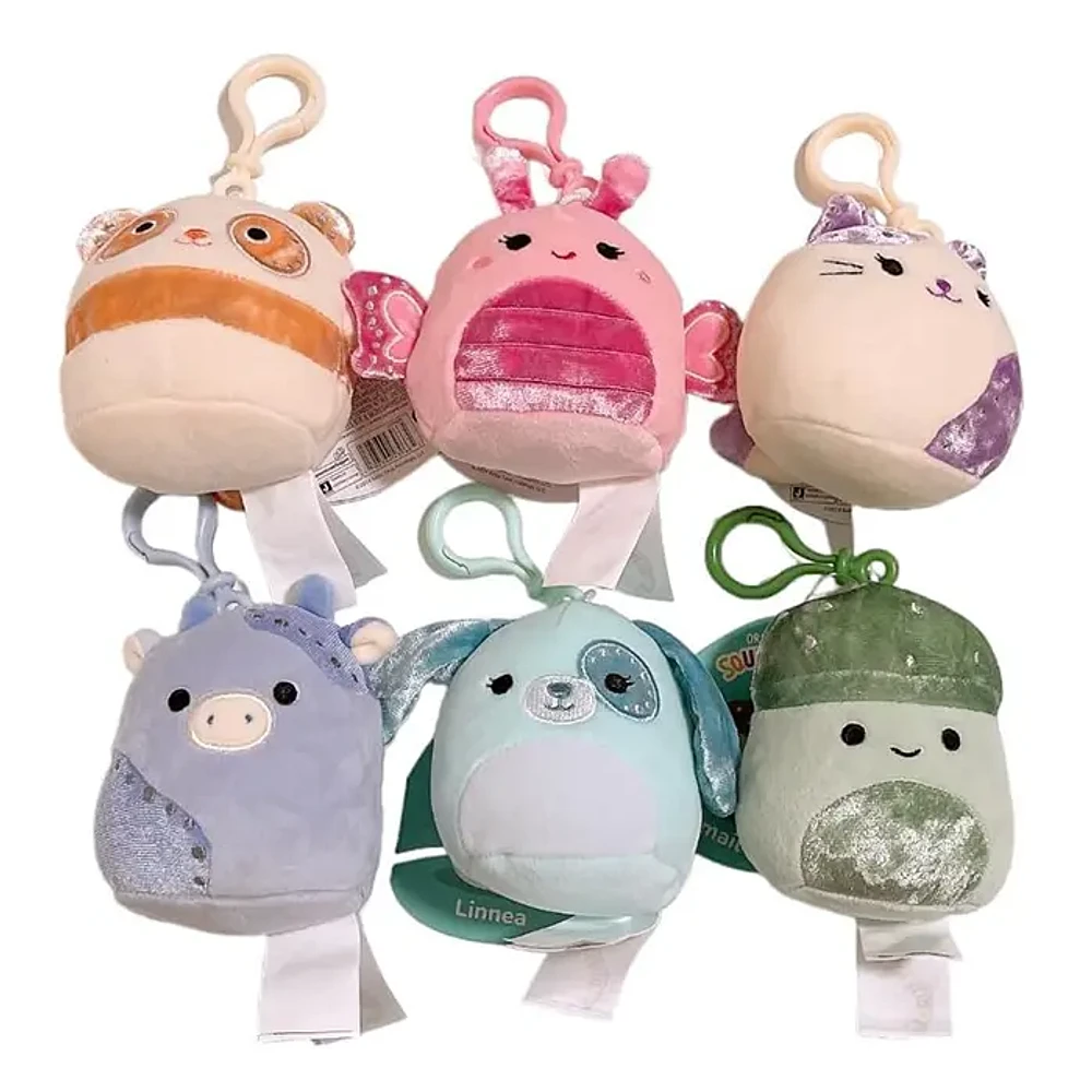 Squishmallow Plush Velvet Squad Key Toy 3.5 Inch Assorted