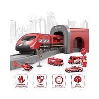 Fire Rescue Train Set – 66 Pieces