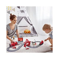 Fire Rescue Train Set – 66 Pieces