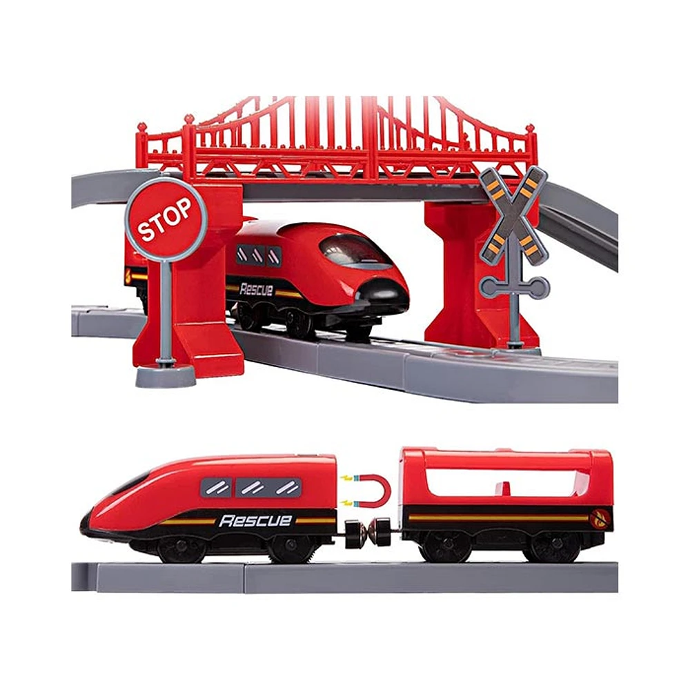 Fire Rescue Train Set – 66 Pieces