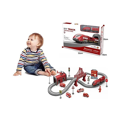 Fire Rescue Train Set – 66 Pieces