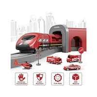 Fire Rescue Train Set – 92 Pieces