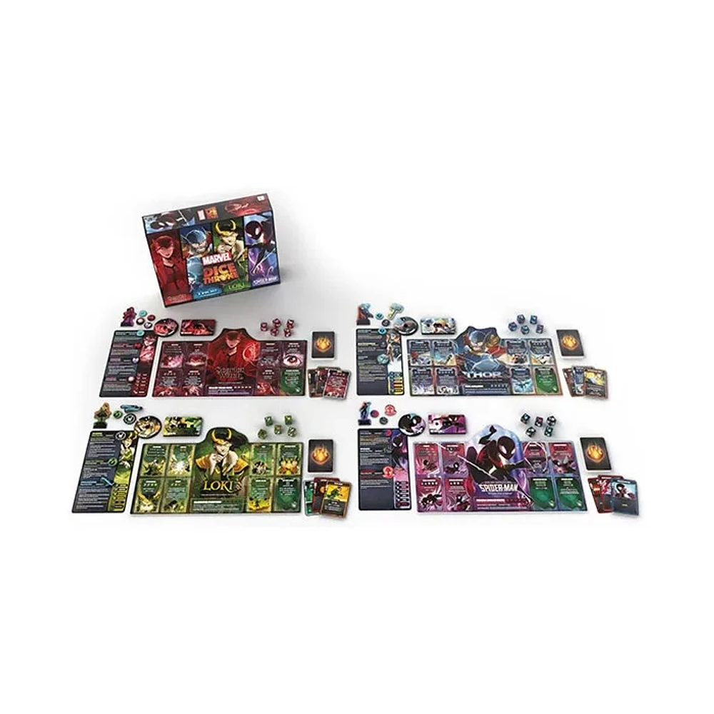 Marvel Dice Throne 4-Hero Box (Scarlet Witch, Thor, Loki, Spider-Man)