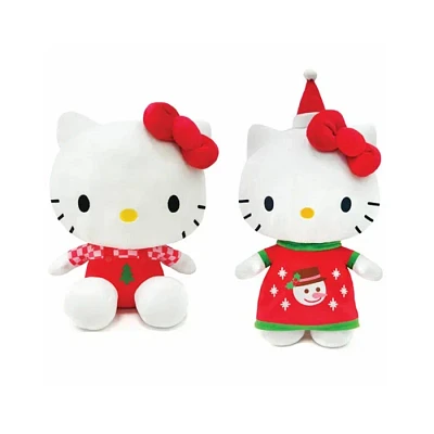 Hello Kitty With Pine Tree And With Snowman Logo Outfit Plush