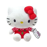 Hello Kitty With Pine Tree And With Snowman Logo Outfit Plush