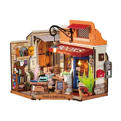 Robotime 3D Wooden Puzzle Corner Bookstore