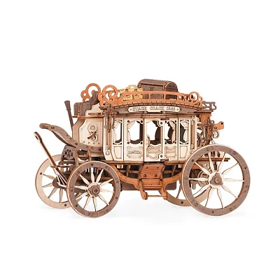 3D Wooden Puzzle Stage Coach Music Box