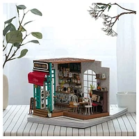 3D Wooden Puzzle Simon’s Coffee Cafe Fully Assembled with Display Case