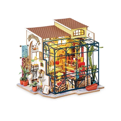 3D Puzzle Emily’s Flower Shop Fully Assembled with Display Case