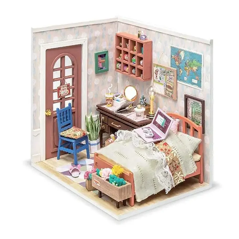 3D wooden Puzzle Anne’s Bedroom Fully Assembled with Display Case