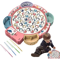 Tradeopia Magnetic Rotating Electric Fishing Game Toy Set with 4 Rods