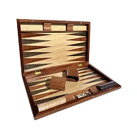 Wooden Deluxe Backgammon Set 19 Inch