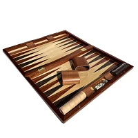 Wooden Deluxe Backgammon Set 19 Inch