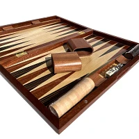 Wooden Deluxe Backgammon Set 19 Inch