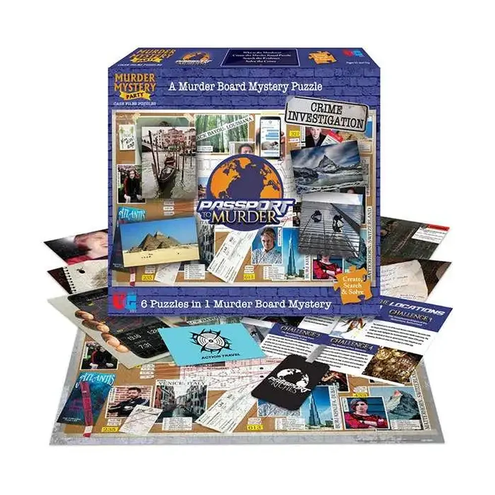 University Games Murder Mystery Passport Game 1000 Pcs Jigsaw Puzzle