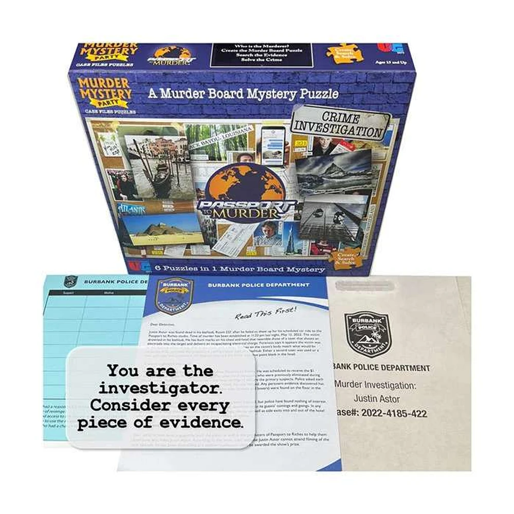 University Games Murder Mystery Passport Game 1000 Pcs Jigsaw Puzzle