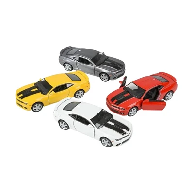 Diecast Metal Car Chevrolet Camaro Pullback 1:38 With Stripes Single Assorted