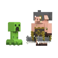 Minecraft Legends Piglin Bruiser vs Creeper