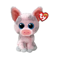 TY Beanie Boos Hambone The Pink & Gray Pig Glitter Eyes