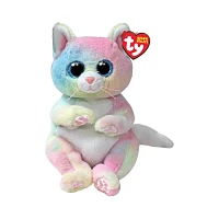 TY Beanie Baby (Beanie Bellies) Jenni the Multicolored Pastel Cat