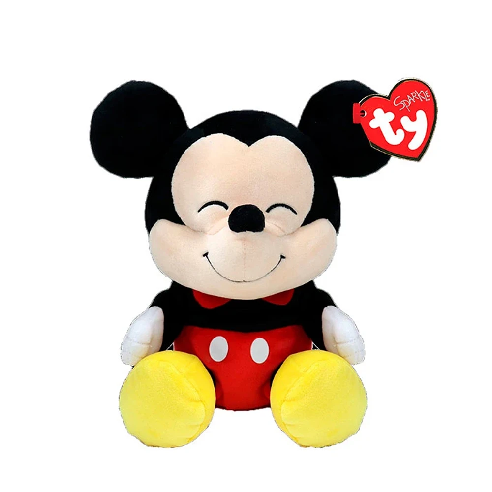 TY Disney Mickey Mouse Medium Soft Plush 8 Inch