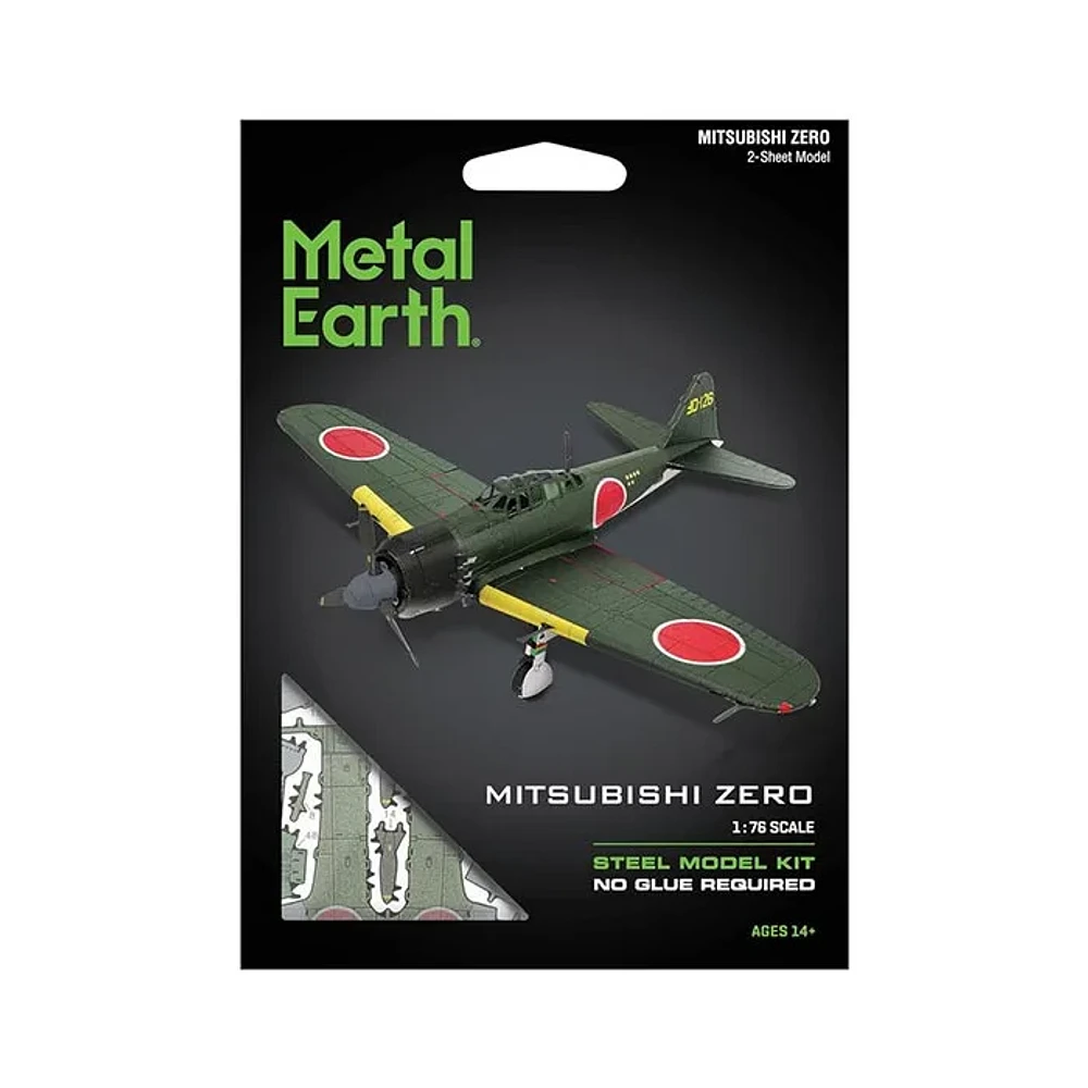 Metal Earth Mitsubishi Zero Color 3D Laser Cut Model – 57 Pieces