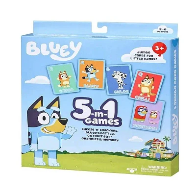 Moose Bluey 5 in 1 Card Game Set