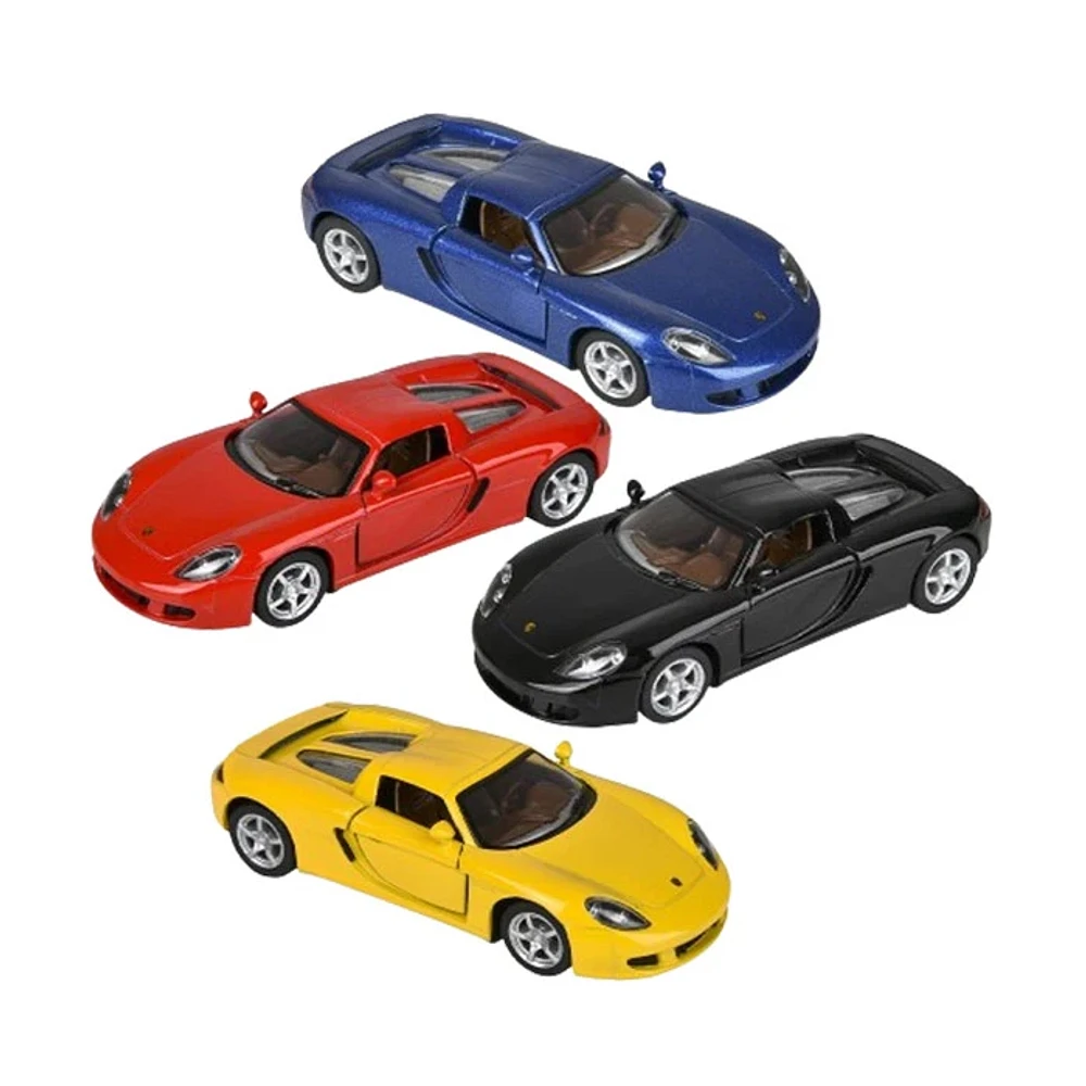 Diecast Car Porsche Carrera GT Pullback 1:36 Scale Race Track Toys Single Assorted