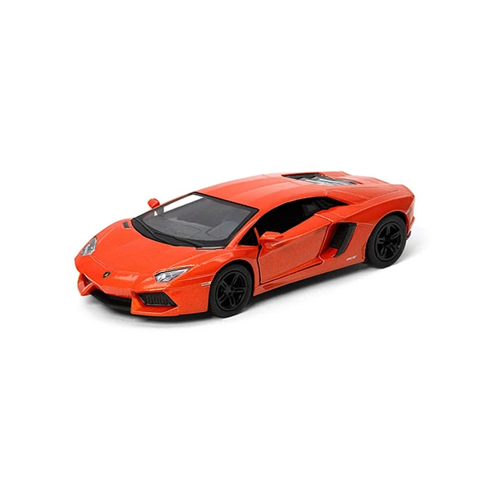 Diecast Car Lamborghini Aventador Pullback 1:38 scale Race Track Toys Single Assorted