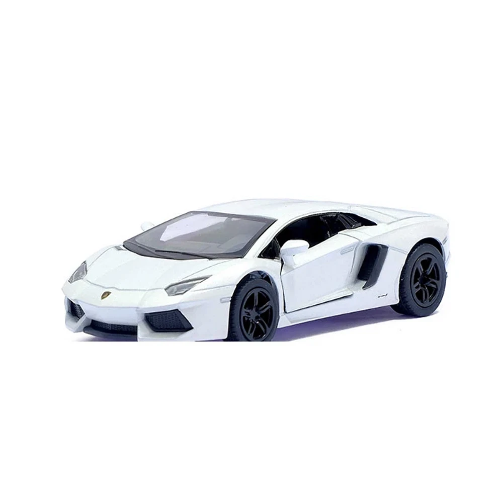 Diecast Car Lamborghini Aventador Pullback 1:38 scale Race Track Toys Single Assorted