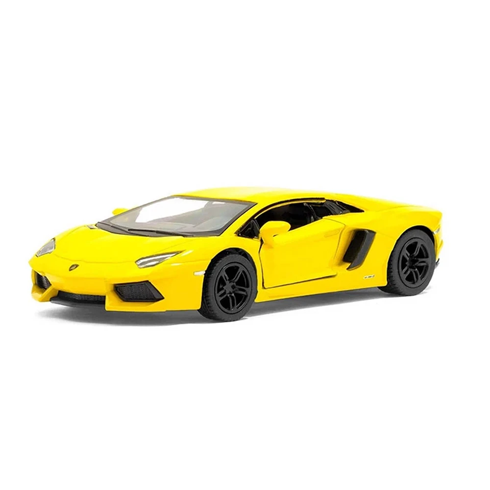 Diecast Car Lamborghini Aventador Pullback 1:38 scale Race Track Toys Single Assorted