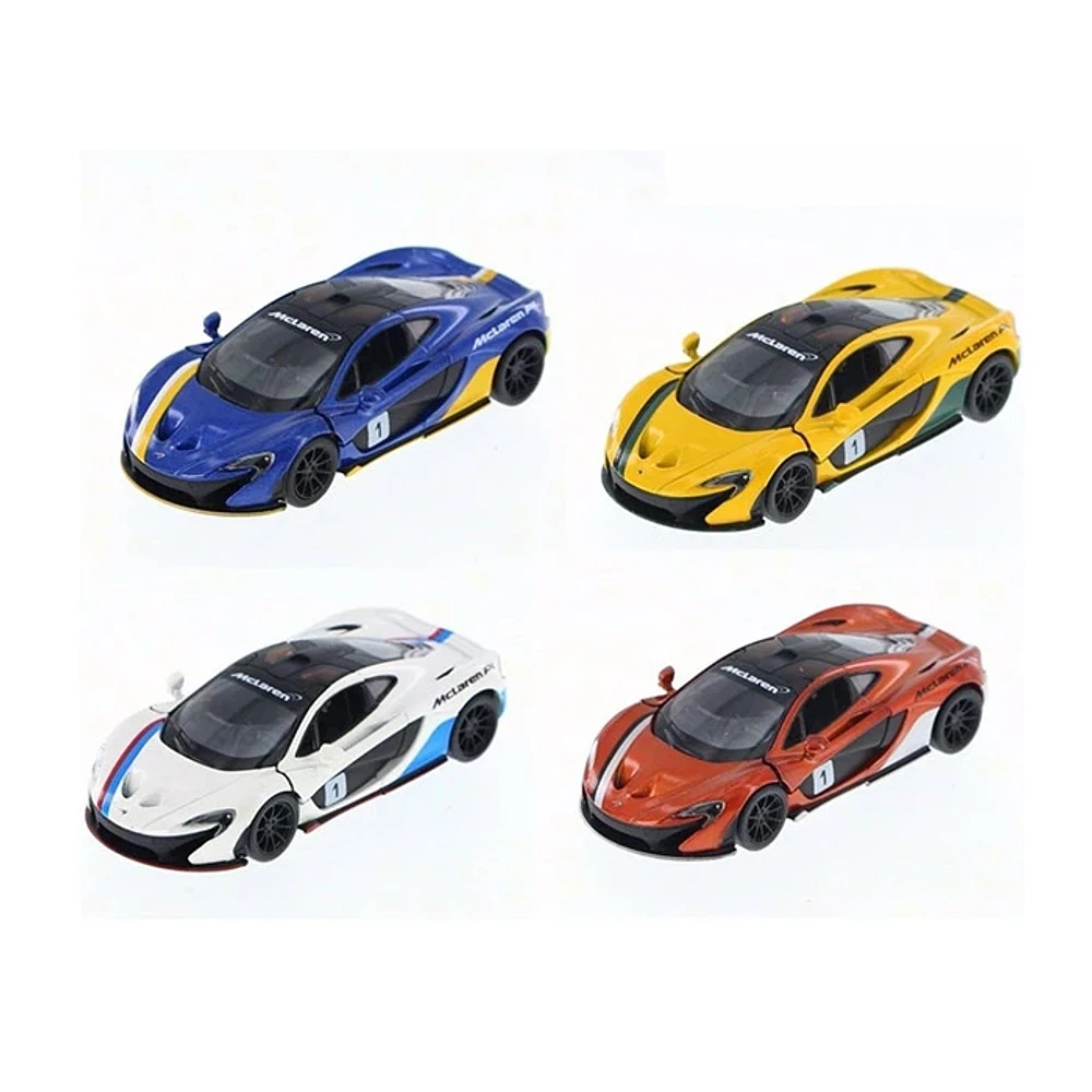 Diecast Car McLaren Pullback 1:36 Scale P1 With Printing  Race Track Toys Single Assorted