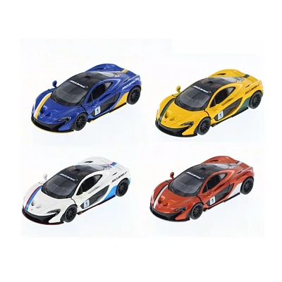 Diecast Car McLaren Pullback 1:36 Scale P1 With Printing  Race Track Toys Single Assorted