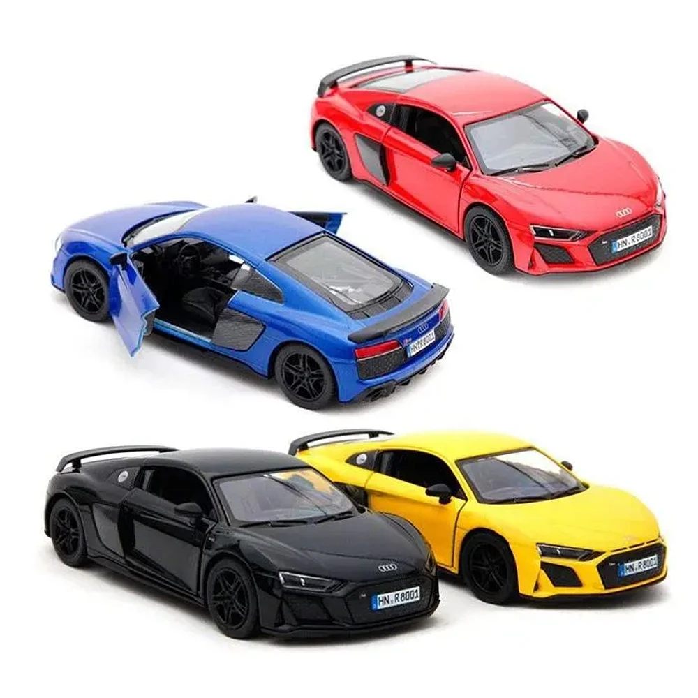 Diecast Audi Car R8 1:38 Pullback Race Track Toys Single Assorted