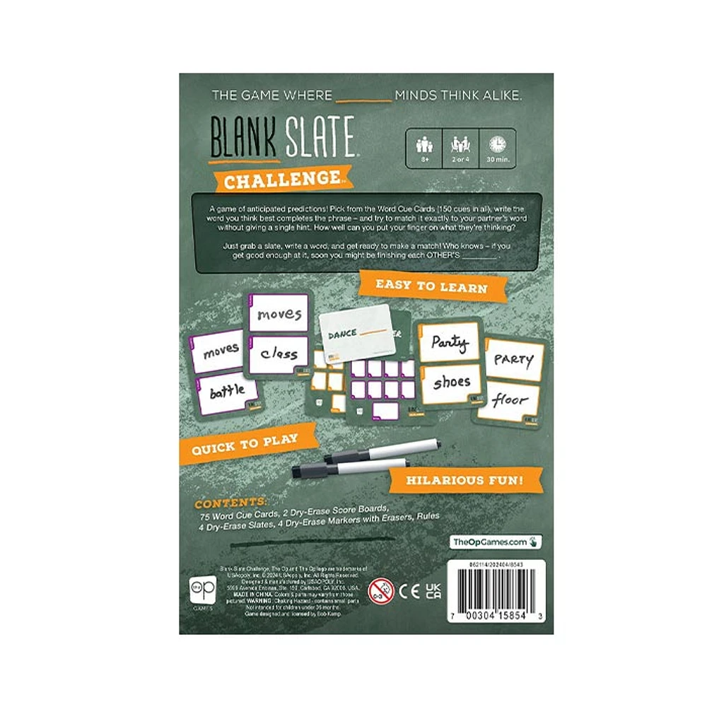 Blank Slate Challenge Game