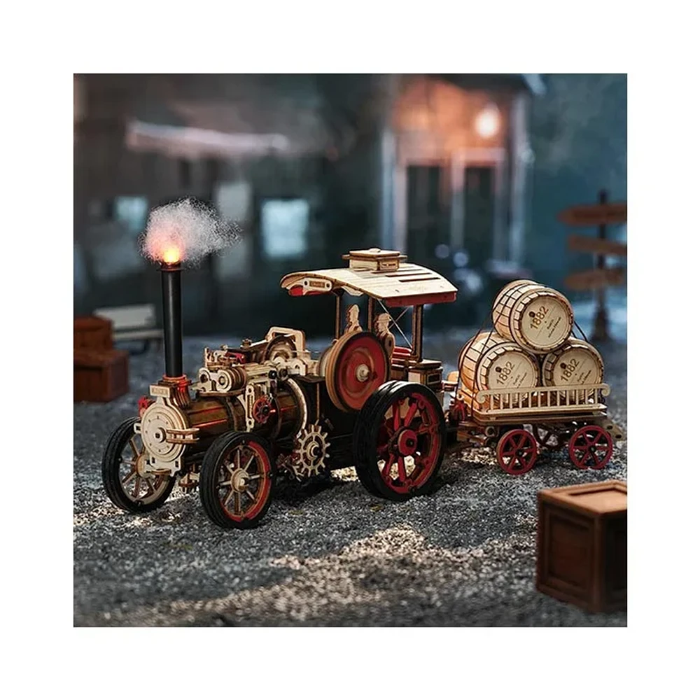 3D Wooden Puzzle DIY Steam Engine