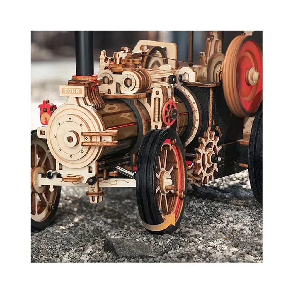 3D Wooden Puzzle DIY Steam Engine