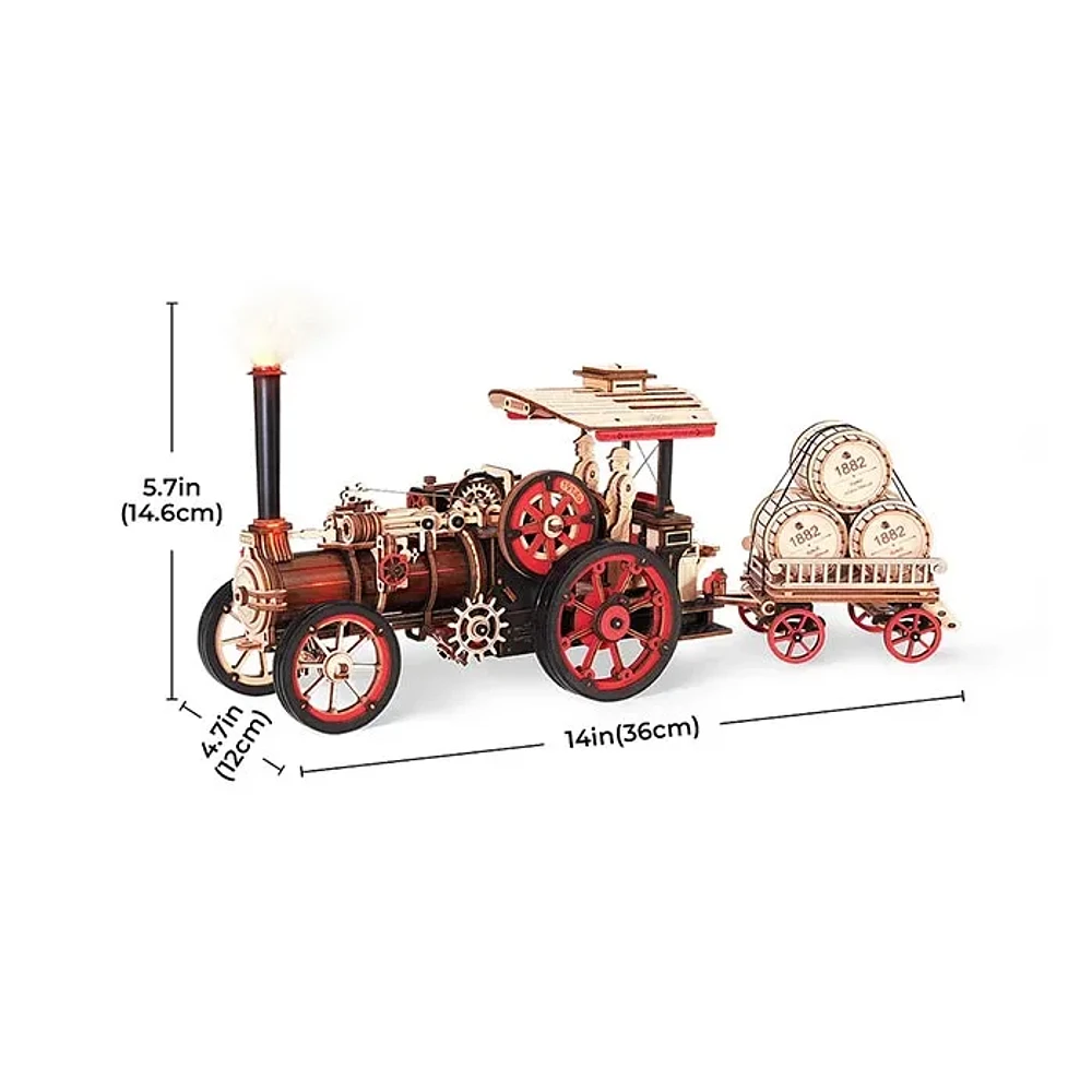 3D Wooden Puzzle DIY Steam Engine