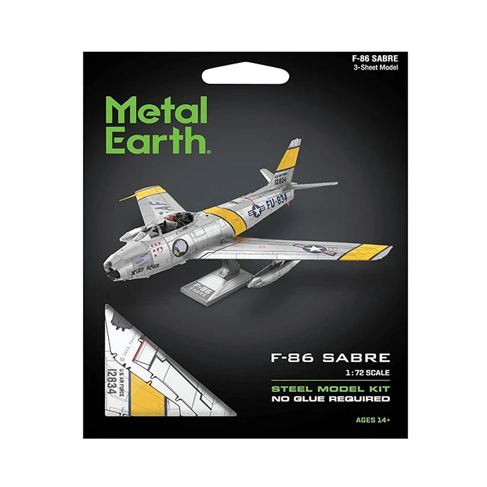 Metal Earth F 86 Sabre Aircraft 3D Model Kit