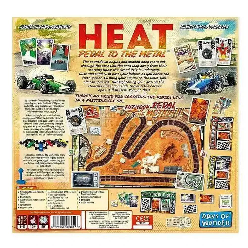 Days of Wonder Heat Pedal Of The Metal Strategy Board Game For Kids And Adults