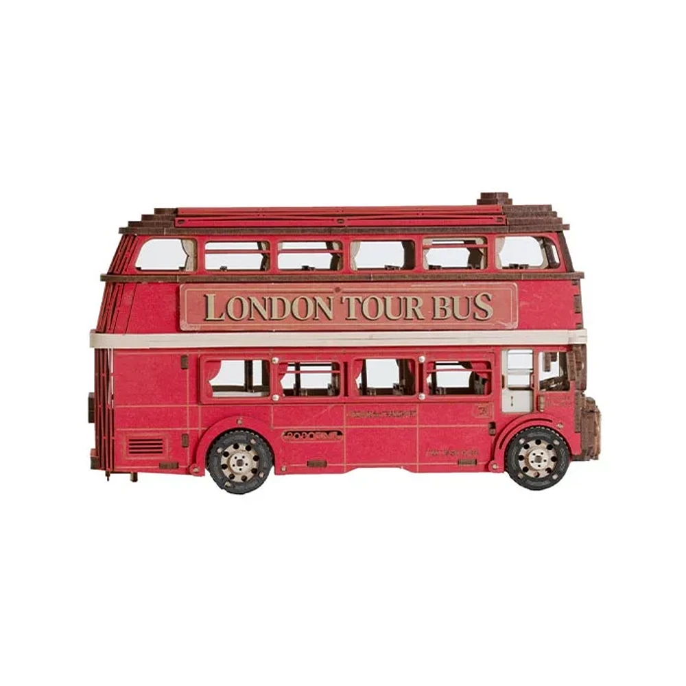 3D Wooden Puzzle DIY London Tour Bus