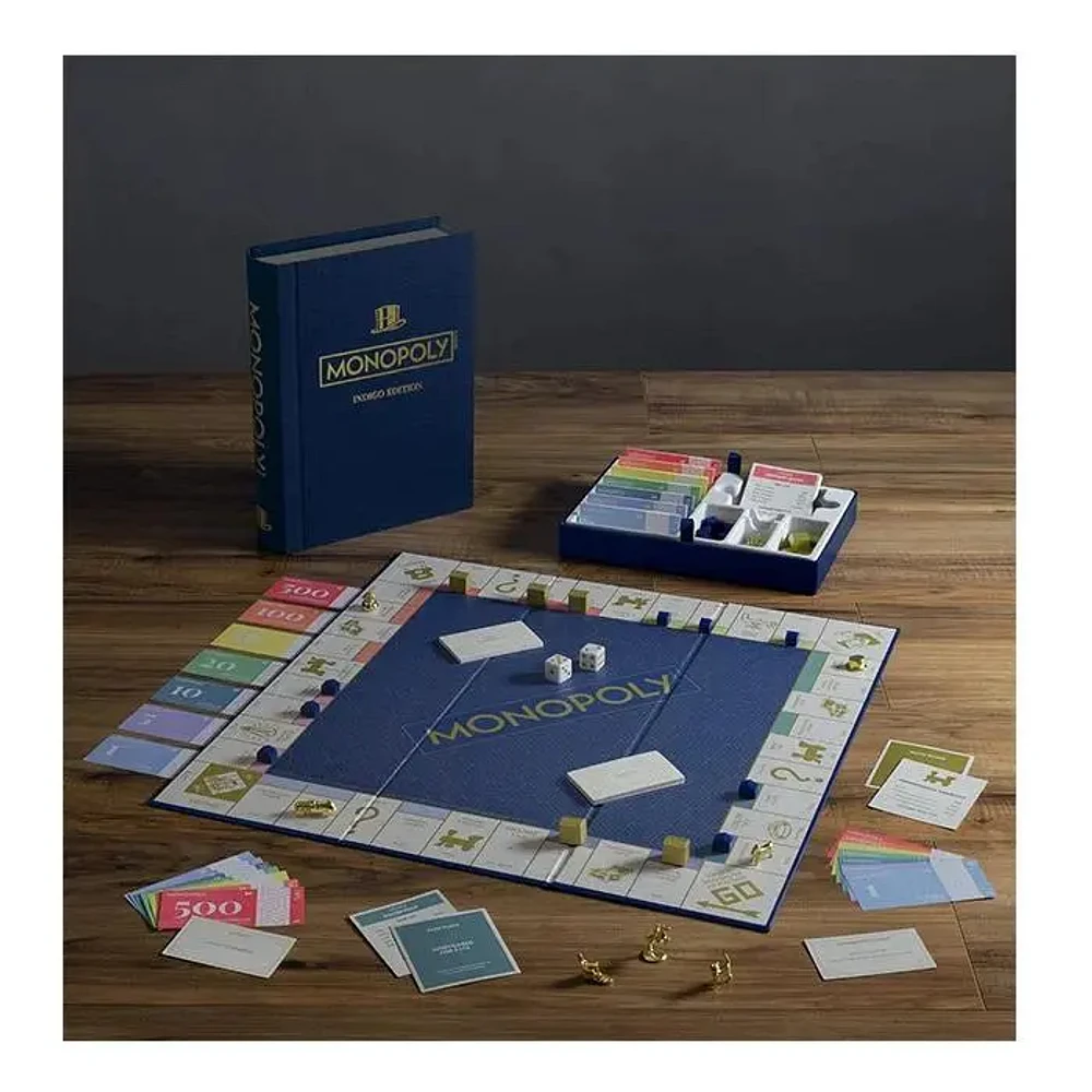 WS Game Company Monopoly and Scrabble Board Game Indigo Collection