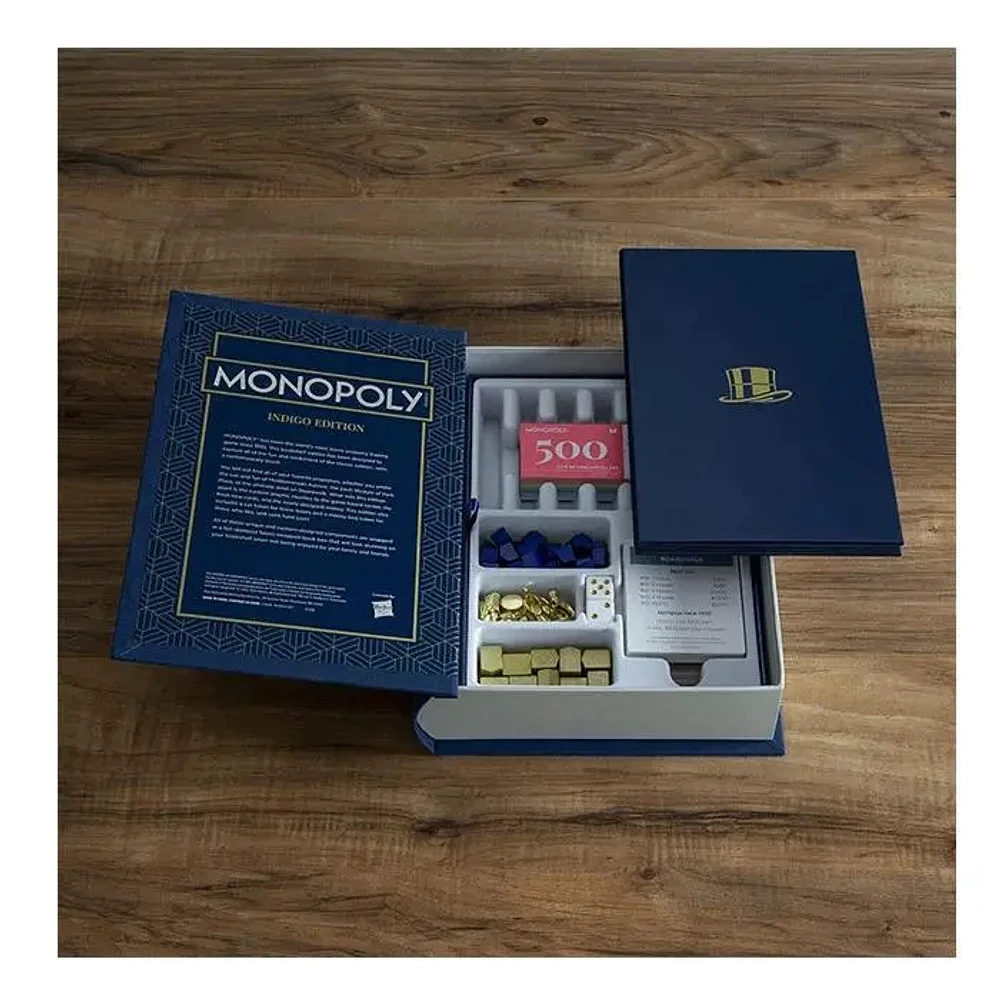 WS Game Company Monopoly and Scrabble Board Game Indigo Collection