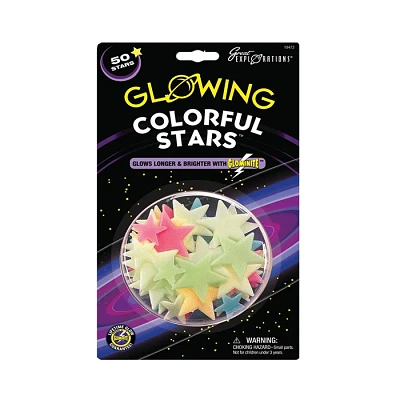 Great Explorations Glowing Colorful Stars 50 Pieces